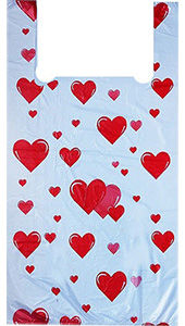 Полиэтиленовый пакет Cердечки 27+15х47х12.5  100/3500 в Ростове-на-Дону - купить оптом от производителя ПК Котово Полимер