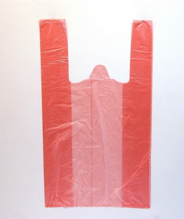 Красный полиэтиленовый пакет с ручками в Ростове-на-Дону - купить оптом от производителя ПК Котово Полимер